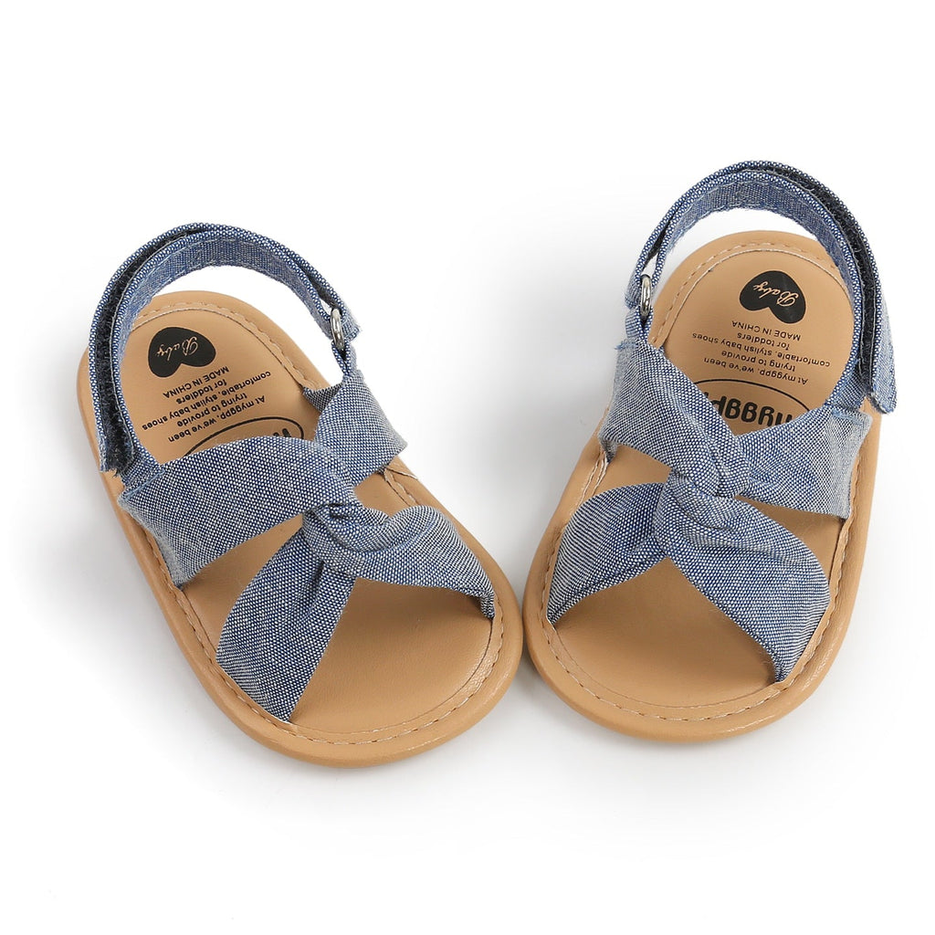 woloong Fashion Newborn Infant Baby Girls Princess Shoes Bowknot Toddler Summer Sandals PU Non-slip Shoes 0-18M