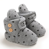 woloong Baby Winter Cute Shoes for Girls Walk Boots for Boys Star Ankle Kids Shoes Toddlers Comfort Soft Newborns Warm Knitted Booties