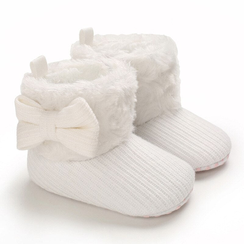 woloong Baby Winter Cute Shoes for Girls Walk Boots for Boys Star Ankle Kids Shoes Toddlers Comfort Soft Newborns Warm Knitted Booties