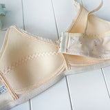 woloong  New Cotton Girl Underwear Top Push Up Bra Small Chest Decompression Comfortable Convenient Without Steel Ring Bra Teenage Girls