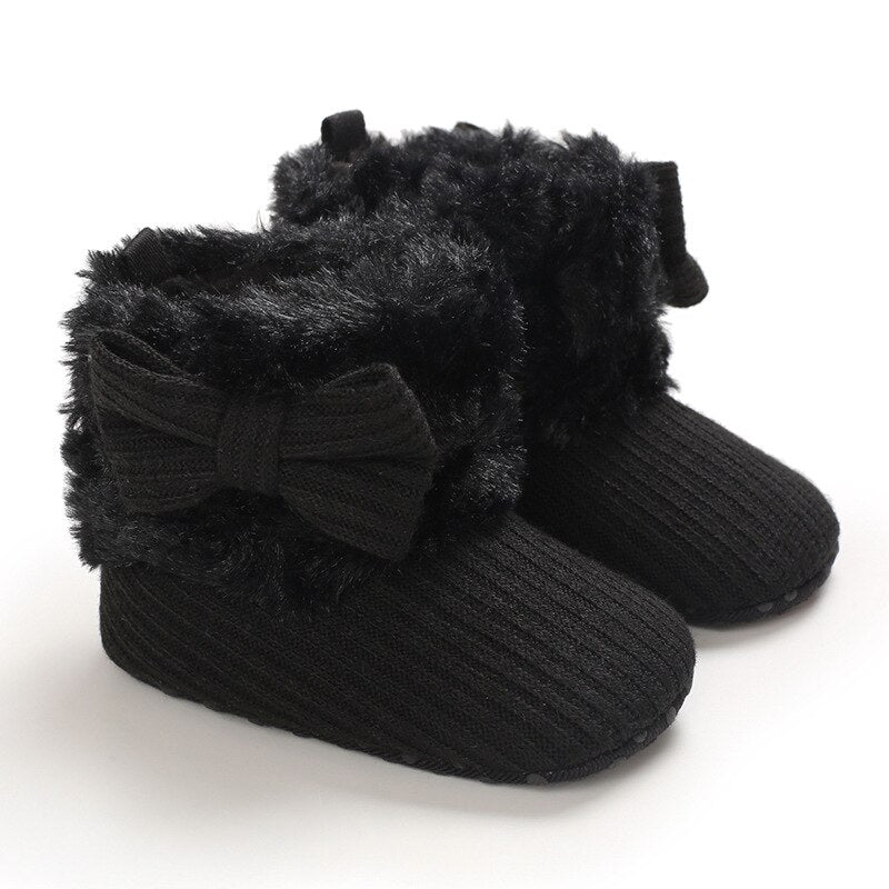 woloong Baby Winter Cute Shoes for Girls Walk Boots for Boys Star Ankle Kids Shoes Toddlers Comfort Soft Newborns Warm Knitted Booties