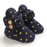 woloong Baby Winter Cute Shoes for Girls Walk Boots for Boys Star Ankle Kids Shoes Toddlers Comfort Soft Newborns Warm Knitted Booties