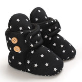 woloong Baby Winter Cute Shoes for Girls Walk Boots for Boys Star Ankle Kids Shoes Toddlers Comfort Soft Newborns Warm Knitted Booties
