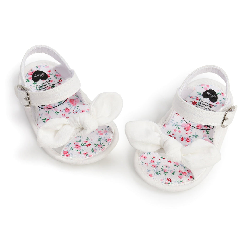 woloong Fashion Newborn Infant Baby Girls Princess Shoes Bowknot Toddler Summer Sandals PU Non-slip Shoes 0-18M