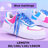 goosudu   Flat Shoelaces Rainbow Colour Shoe Laces Casual Canvas Shoes Colorful Shoelace Print Gradient Suitable for All Unisex 1 Pair