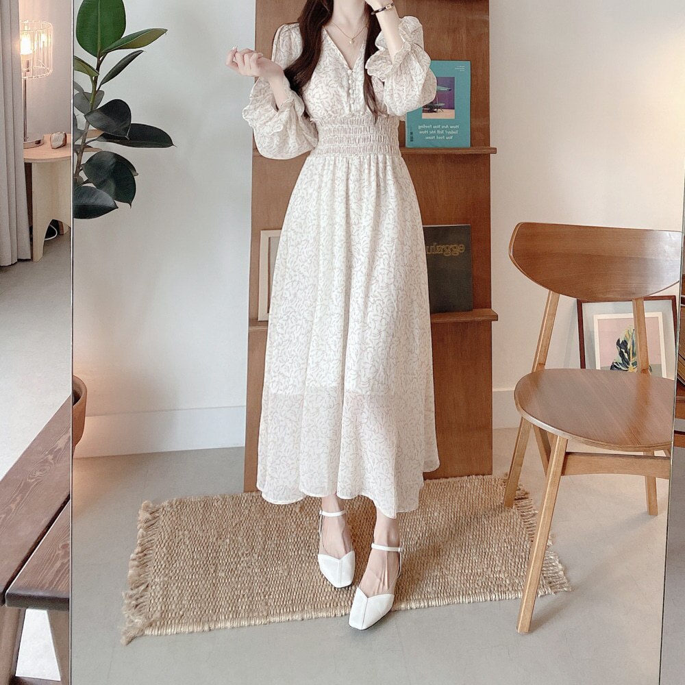 Korean Chic Fashion New Design Autumn Spring Womens Slim Waist A Line Elegant Date Girls Long Single Breasted Button Shirt Dress