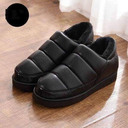 woloong New arrival waterproof women PU leather snow boots warm short plush ankle boot female winter shoes woman large big size 41 45