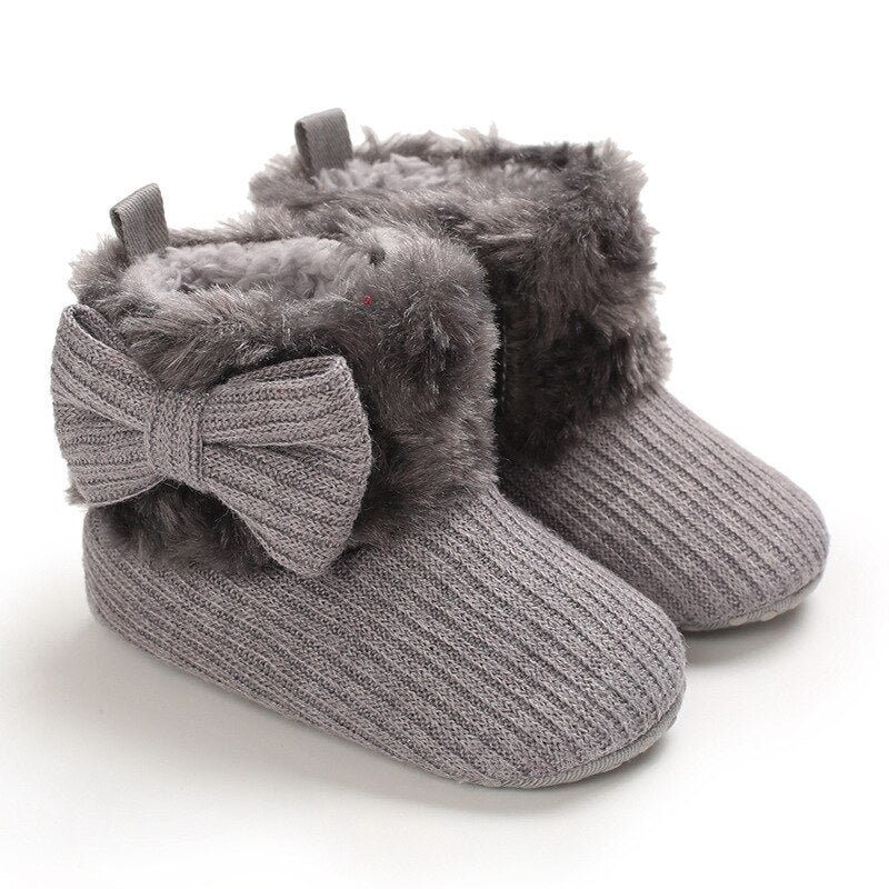 woloong Baby Winter Cute Shoes for Girls Walk Boots for Boys Star Ankle Kids Shoes Toddlers Comfort Soft Newborns Warm Knitted Booties