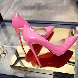 woloong   Thin heels pointed toe spring and autumn Pumps new nude color pointed women's shoes are sexy and high heels