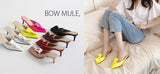 woloong  Pointed flat bow slippers women summer wear Baotou half slippers new fashion lazy sandals women's shoes