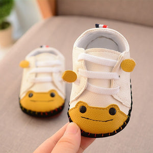 woloong Baby Boys Girls First Walkers Spring Autumn New Small Frog Sewing Bag Toddler Shoes Rubber Sole Baby Shoes