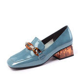 woloong  Women  High Heels Shoes Genuine Leather Round Toe Shoes for Women Genuine Leather Newest Party Basic Shoes Woman