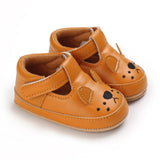 woloong Newborn Baby Boys Girls Shoes Cute Cartoon Animal PU Leather Buckle First Walkers Spring Autumn Sneakers Shoe 0-18M