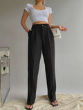 woloong Spring New Office Lady High Quality Elegant Casual Fashion Wide Leg Woman Female Pants Hot Sales