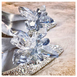 woloong  Newest  Cinderella Shoes Rhinestone High Heels Women Pumps Pointed toe Woman Crystal Party Wedding Shoes 5cm/7cm/9cm
