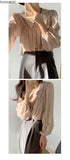 woloong Chic Korea Japanese Fenimine Clothes Women New Design Long Sleeve Solid Retro Vintage Black Pink Cute Tops And Blouses