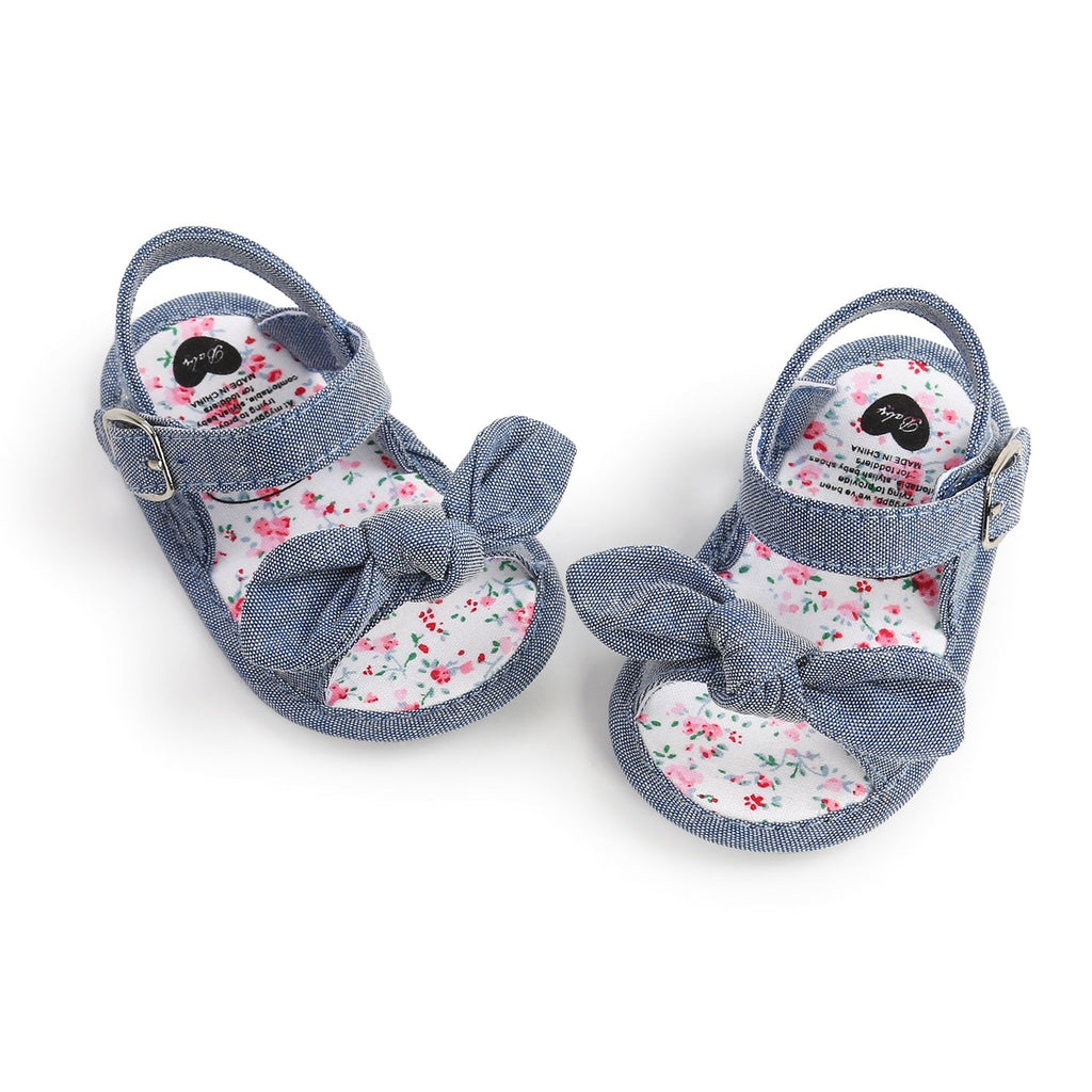 woloong Fashion Newborn Infant Baby Girls Princess Shoes Bowknot Toddler Summer Sandals PU Non-slip Shoes 0-18M