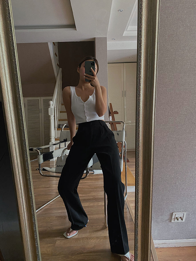 woloong Spring New Office Lady High Quality Elegant Casual Fashion Wide Leg Woman Female Pants Hot Sales