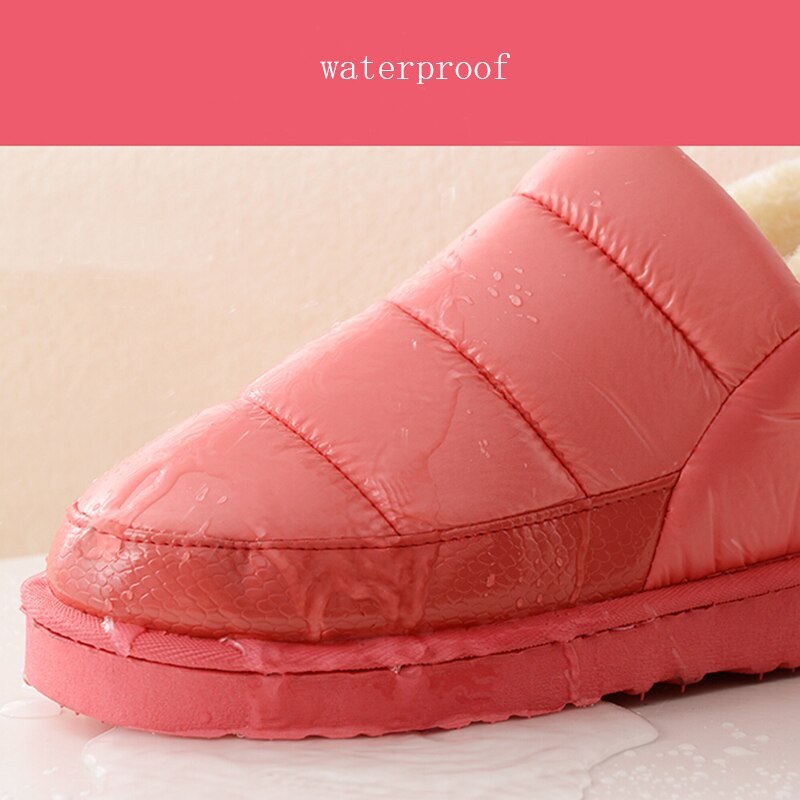 woloong New arrival waterproof women PU leather snow boots warm short plush ankle boot female winter shoes woman large big size 41 45