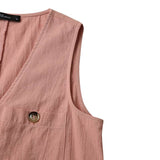 goosudu  Stylish Women V Neck Sleeveless Rompers Summer Jumpsuits Short Playsuits Casual Solid Loose Beach Overalls Oversized