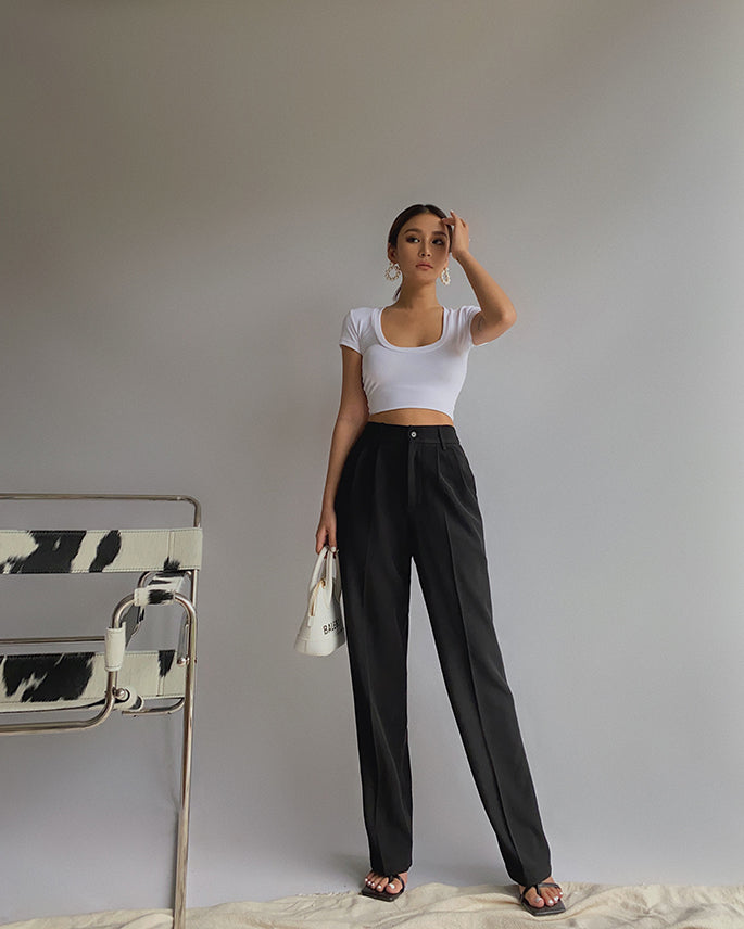 woloong Spring New Office Lady High Quality Elegant Casual Fashion Wide Leg Woman Female Pants Hot Sales