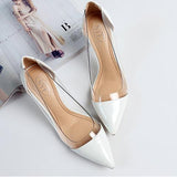 woloong  New Women Pumps PVC Transparent High Heels Sexy Pointed Toe Leopard Grain Party Shoes Lady Thin Heels Pumps Size 40