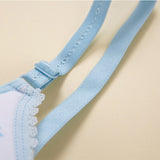woloong  New Cotton Girl Underwear Top Push Up Bra Small Chest Decompression Comfortable Convenient Without Steel Ring Bra Teenage Girls