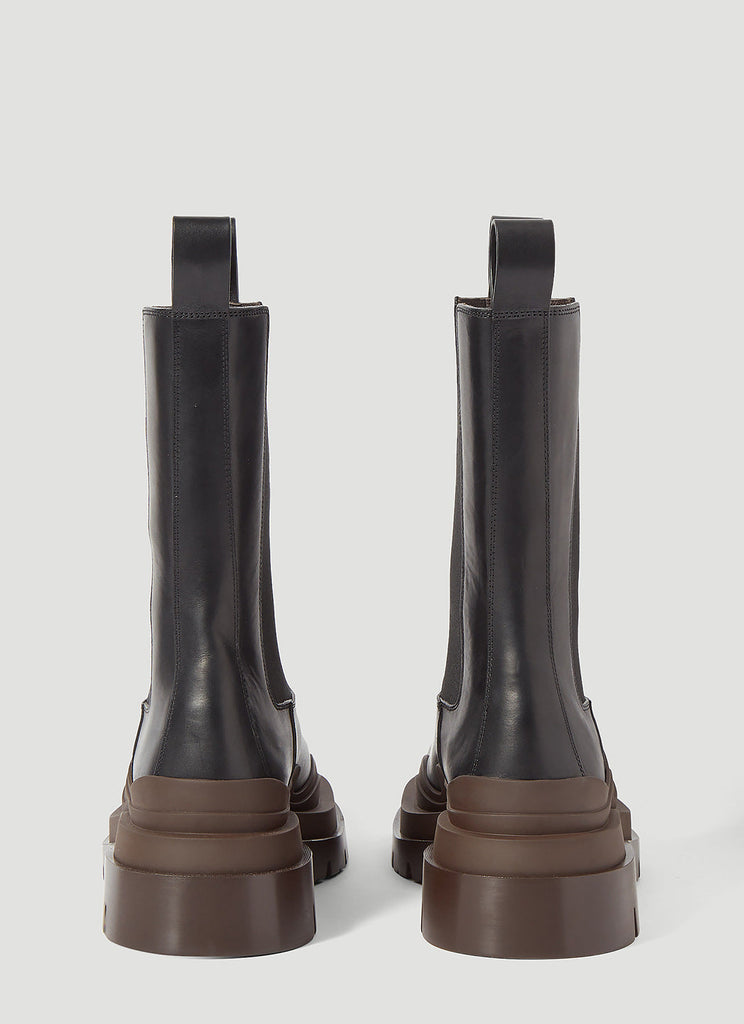 woloong New brown Martin boots platform high boots Chelsea boots for men and women high top boots