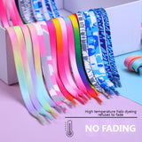 goosudu   Flat Shoelaces Rainbow Colour Shoe Laces Casual Canvas Shoes Colorful Shoelace Print Gradient Suitable for All Unisex 1 Pair