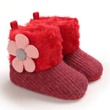 woloong Baby Winter Cute Shoes for Girls Walk Boots for Boys Star Ankle Kids Shoes Toddlers Comfort Soft Newborns Warm Knitted Booties