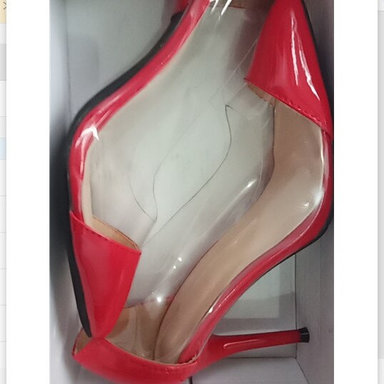 woloong  New Women Pumps PVC Transparent High Heels Sexy Pointed Toe Leopard Grain Party Shoes Lady Thin Heels Pumps Size 40