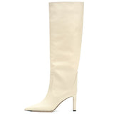 woloong Big size 34-45 New brand women boots pointed toe stiletto high heels boots sexy knee high boots women nightclub shoes