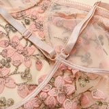Ellolace Floral Embroidery Bodysuit Women Lace Up Bandage Bodies Sexy Sleeveless Bodycon Transparent Lingerie Mesh Bodysuits Top