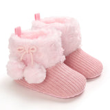 woloong Baby Winter Cute Shoes for Girls Walk Boots for Boys Star Ankle Kids Shoes Toddlers Comfort Soft Newborns Warm Knitted Booties