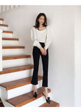 woloong  Pointed flat bow slippers women summer wear Baotou half slippers new fashion lazy sandals women's shoes