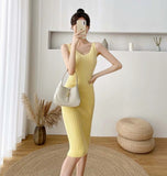 New Fall/Winter Bat Sleeve O-Neck Soft Sweater  + Women's Knitted Vest Long Dress Two-Piece Dress Sets Femme