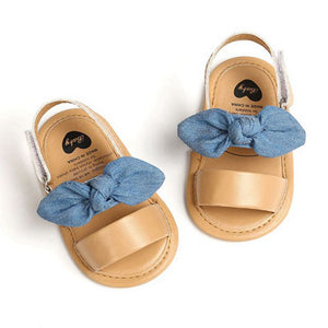 woloong Fashion Newborn Infant Baby Girls Princess Shoes Bowknot Toddler Summer Sandals PU Non-slip Shoes 0-18M