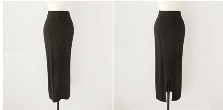 goosudu High Quality Autumn Winter Women Knitted 2 Piece Set  Batwing Sleeve Loose Tops+Slim Bodycon Skirt Female Sweater Suits