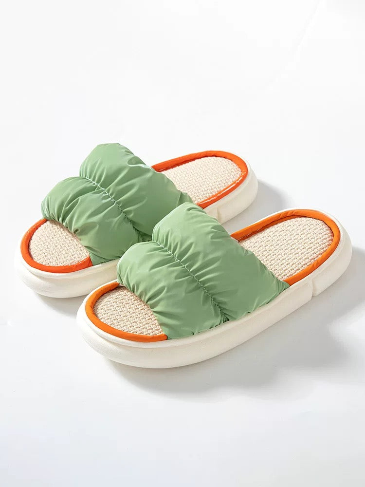 woloong  New Women Slippers Thick Bottom Mix Color Summer Shoes Woman Fashion Comfortable Shoes Couple Footwear Size 36-45