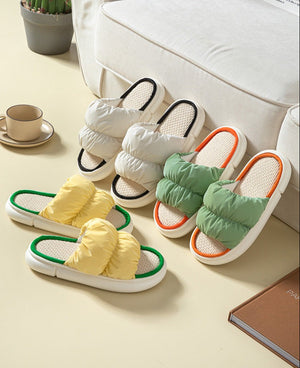 woloong  New Women Slippers Thick Bottom Mix Color Summer Shoes Woman Fashion Comfortable Shoes Couple Footwear Size 36-45