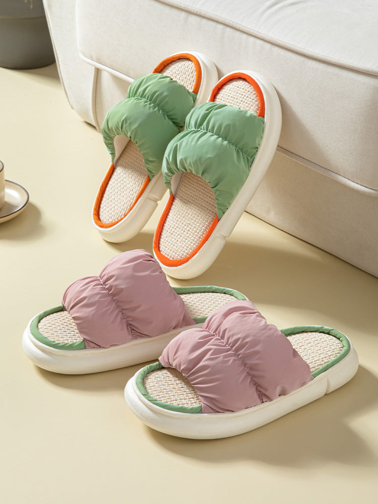woloong  New Women Slippers Thick Bottom Mix Color Summer Shoes Woman Fashion Comfortable Shoes Couple Footwear Size 36-45