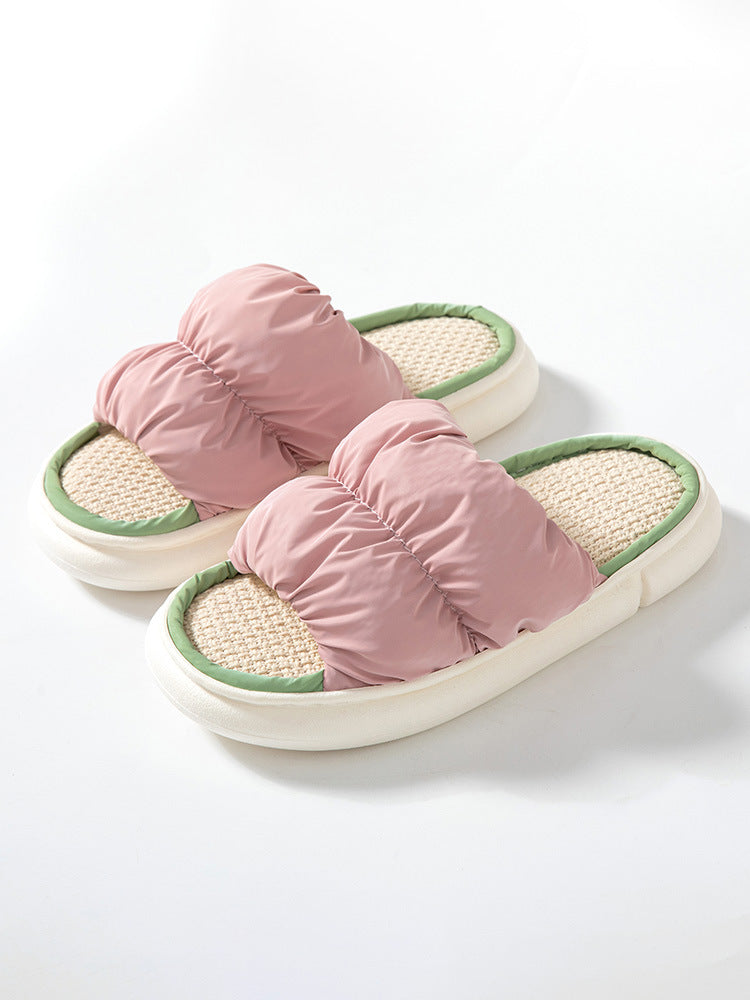 woloong  New Women Slippers Thick Bottom Mix Color Summer Shoes Woman Fashion Comfortable Shoes Couple Footwear Size 36-45