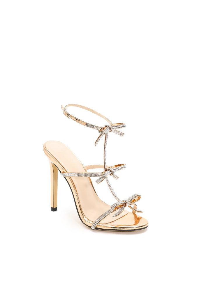 goosudu Indi Diamante Buckle Stiletto Sandals