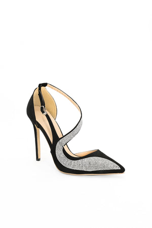 goosudu Moss Diamante Stiletto Pumps