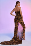 goosudu Nava Leopard Mesh Maxi Dress
