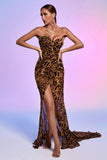 goosudu Nava Leopard Mesh Maxi Dress