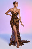 goosudu Nava Leopard Mesh Maxi Dress