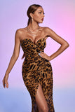 goosudu Nava Leopard Mesh Maxi Dress