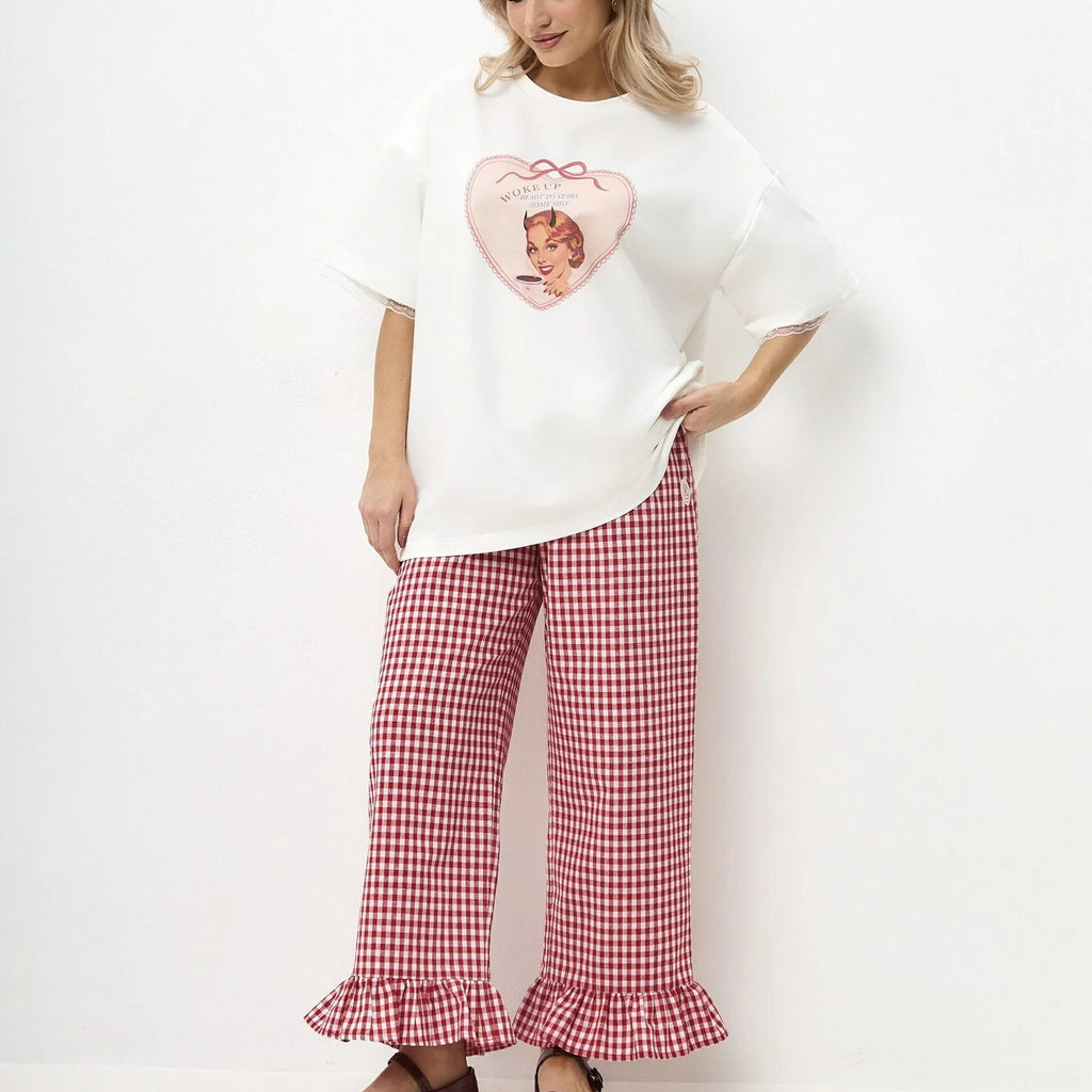 Popular and   Spice Girls ins Wind Tide Brand Loose Heavy Cotton Short Sleeve Summer Design Sense Niche Half Sleeve T-Shirt