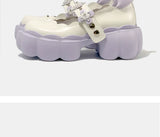 woloong Womens Lolita Flowers Bowknot Gothic Punk Shoes Creepers Pumps Japanese Harajuku Platform Girls Round Toe New
